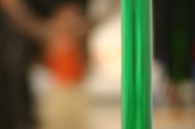 Close up of green tube